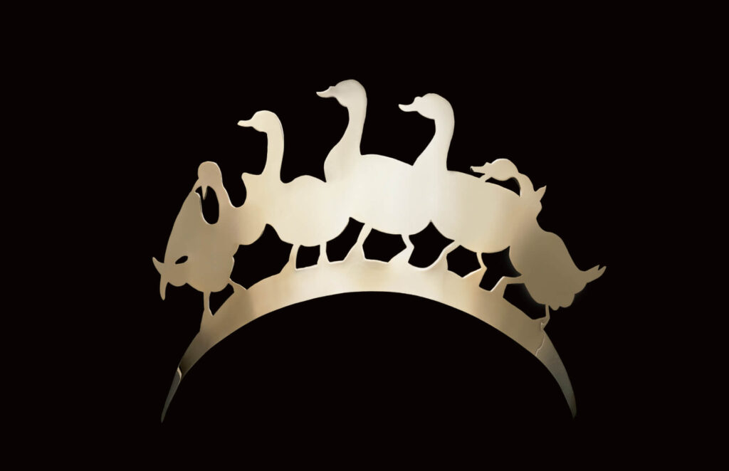 Dettaglio di un gioiello realizza in oro da